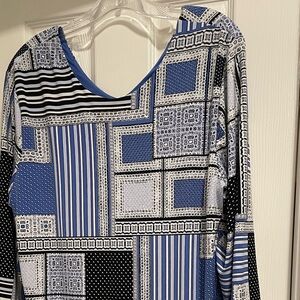 Lycra partially lined mid length sleeve dress